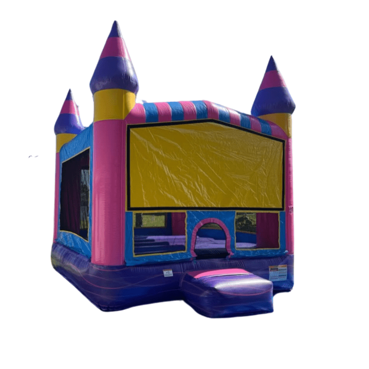 Cotton Candy Castle Bounce House